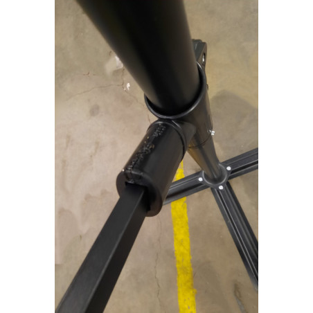 Lauko skėtis su LED, 350 cm, pilkas (Prekė su defektu 9903028)