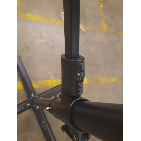 Lauko skėtis su LED, 350 cm, pilkas (Prekė su defektu 9903028)