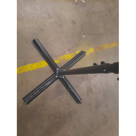 Lauko skėtis su LED, 350 cm, pilkas (Prekė su defektu 9903028)