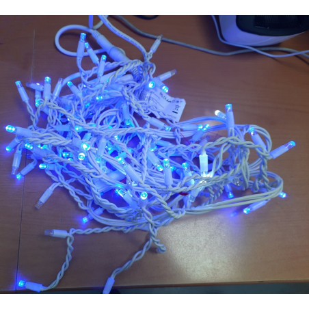 100 LED profesionali lauko girlianda varvekliai Brosberg Prolight CL8 Flash, mėlyna (Prekė su defektu 9903051)