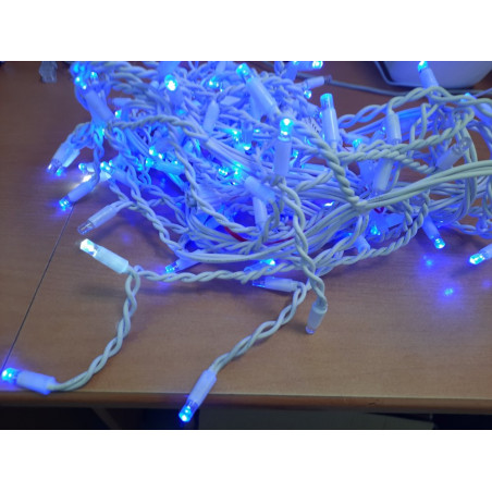 100 LED profesionali lauko girlianda varvekliai Brosberg Prolight CL8 Flash, mėlyna (Prekė su defektu 9903051)