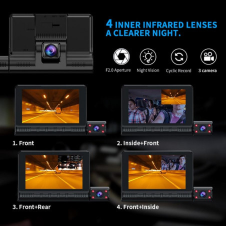Vaizdo registratorius DVR MIRROR M55K (Prekė su defektu 9903057)