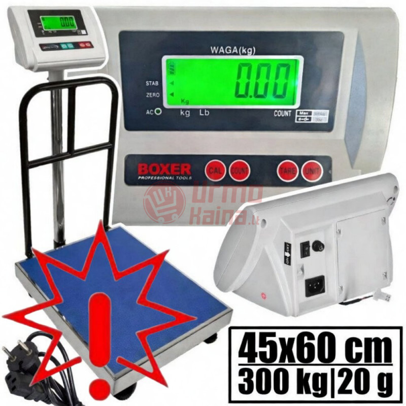 Platforminės svarstyklės BX3427 (300 kg, 45x60) (Prekė su defektu 9903061)