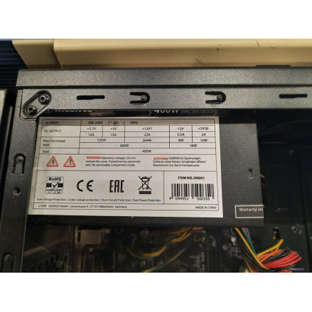 Stacionarus kompiuteris su motinine plokšte Gigabyte GA-H110M-H, maitinimo bloku 400W ir procesoriumi
