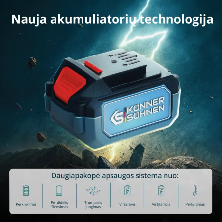 Akumuliatorinės genėjimo žirklės – sekatorius V1 15-32 mm KÖNNER & SÖHNEN