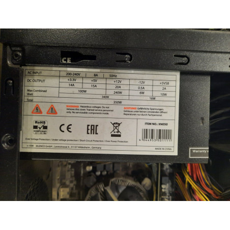 Stacionarus kompiuteris su motinine plokšte Gigabyte GA-H110M-H, maitinimo bloku 350W ir procesoriumi (prekė su defektu 9903077)