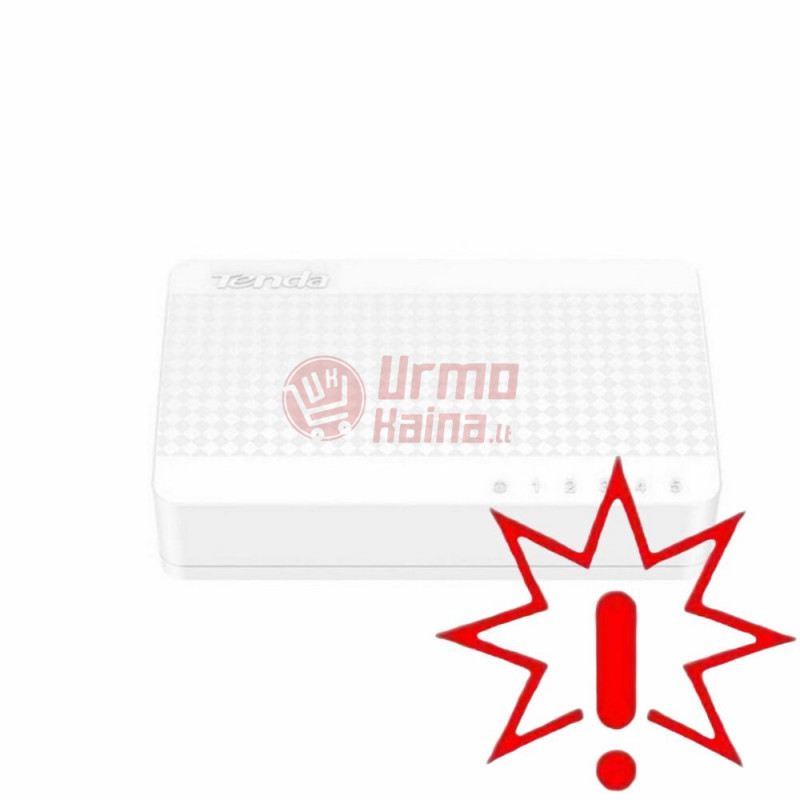 Tinklo komutatorius Tenda S105, baltas (prekė su defektu 9903094)