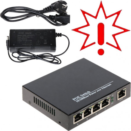 Šakotuvas TST SWITCH POE SPS-4P/1 (Prekė su defektu 9903100)