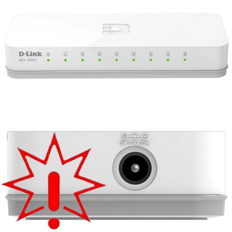 Tinklo komutatorius D-Link DES-108 (Prekė su defektu 9903101)