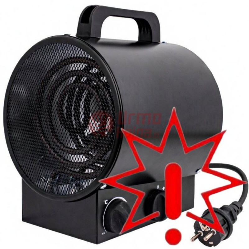 Elektrinis šildytuvas su termostatu VOLT 2500W BD0 (Prekė su defektu 9903111)
