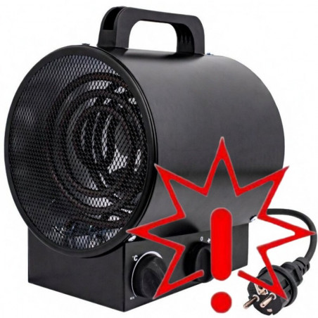 Elektrinis šildytuvas su termostatu VOLT 2500W BD0 (Prekė su defektu 9903111)