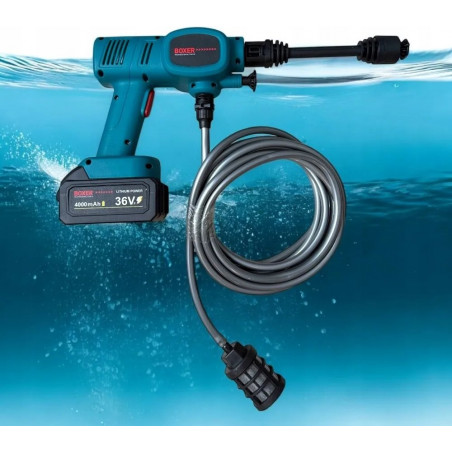 Akumuliatorinis aukšto slėgio plovimo įrenginys BOXER BX7011 550 W, 2 akumuliatoriai + kroviklis