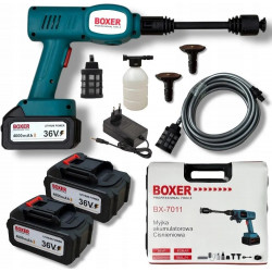 Akumuliatorinis aukšto slėgio plovimo įrenginys BOXER BX7011 550 W, 2 akumuliatoriai + kroviklis