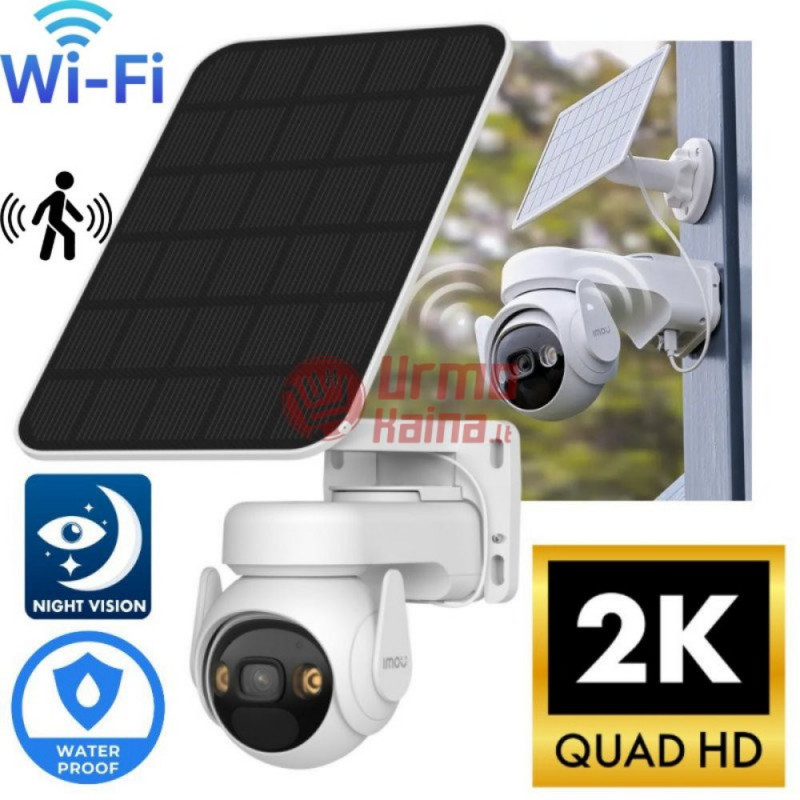 Bevielė IP stebėjimo kamera IMOU K9 3MP, WiFi, 5000mAh + saulės elementas