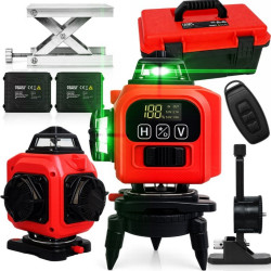Linijinis lazerinis nivelyras 4D, 16 eilučių 360° RED01