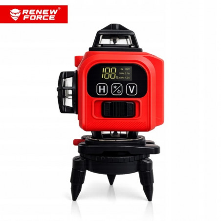 Linijinis lazerinis nivelyras 4D, 16 eilučių 360° RED01