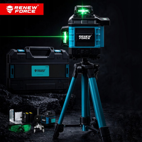Lazerinis nivelyras 4D, 16 linijų 360° MT02E su trikoju 5907190121193E
