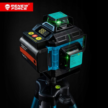 Lazerinis nivelyras 4D, 16 linijų 360° MT02E su trikoju 5907190121193E