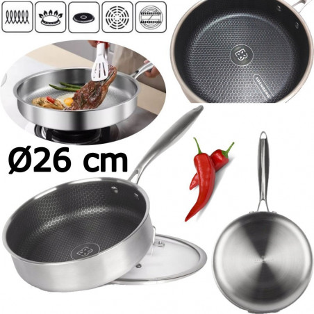 EDENBERG gili keptuvė su dangčiu 26 cm EB-7652