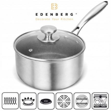 EDENBERG keptuvė su dangčiu 18 cm EB-7681