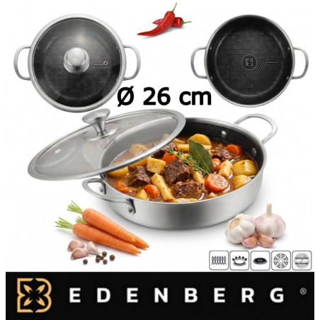 EDENBERG keptuvė-troškintuvas su dangčiu 26 cm EB-7677