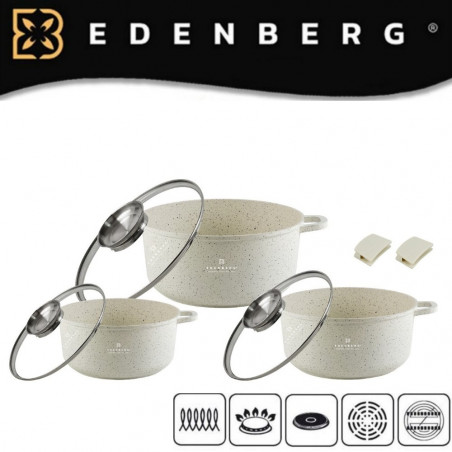 EDENBERG rinkinys 6 dalių puodų rinkinys EB-3901