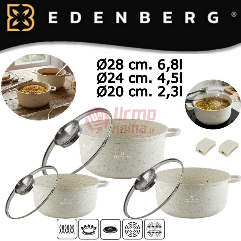 EDENBERG rinkinys 6 dalių puodų rinkinys EB-3901