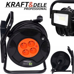 Ilgintuvas su plastikine rite 30 m + 20w LED šviestuvas KRAFT&DELE KD3127