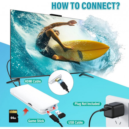 Žaidimų konsolė GAME STICK PRO 4K, baltas