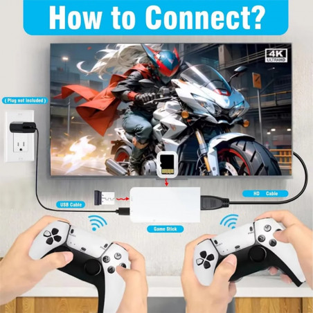 Žaidimų konsolė GAME STICK PRO 4K, baltas