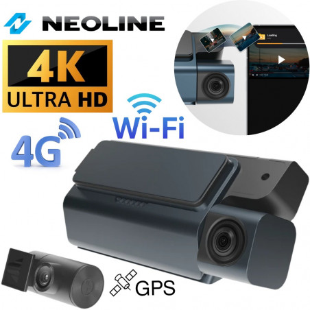 Vaizdo registratorius Neoline Pulse Dual 4K, 4G su GPS