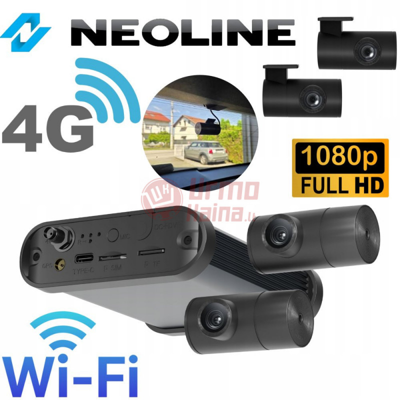 Vaizdo registratorius Neoline Pulse Dual FULL HD, 4G su GPS