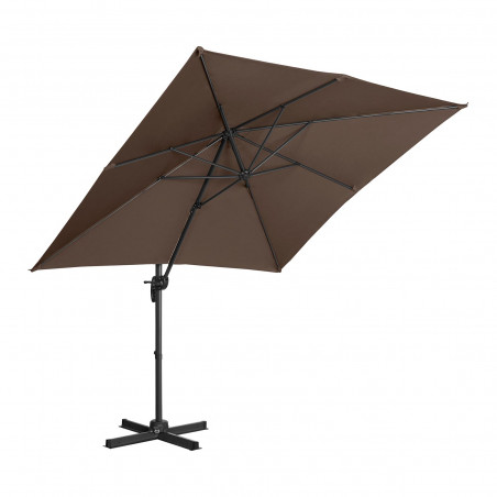 Pakabinamas sodo skėtis - besisukantis - 250 x 250 cm - rudas