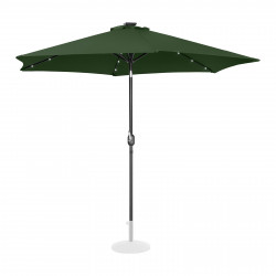 Parasol ogrodowy stojący - 300 cm - zielony - LED