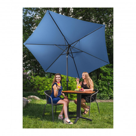 Stovintis sodo skėtis - 300 cm - mėlynas