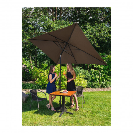 Stovintis sodo skėtis - 200 x 300 cm - pakreipiamas - rudas