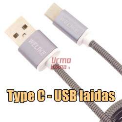 Laidas Type C – USB, 1 m, TLC 02, Metal