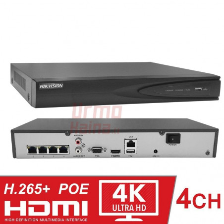 Vaizdo įrašymo įrenginys Hikvision NVR DS-7604NI-K1/4P