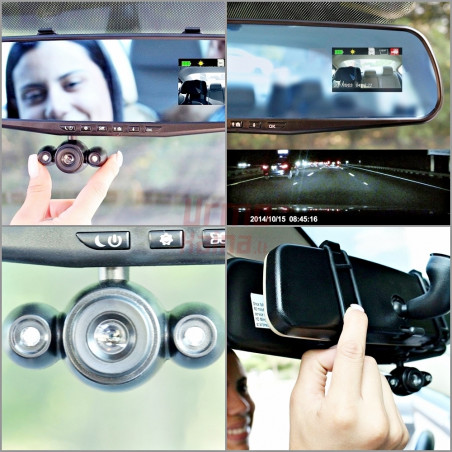 Vaizdo registratorius veidrodis | HD Mirror Cam