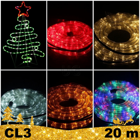 LED Girlianda vamzdelyje Rope 20 m CL3