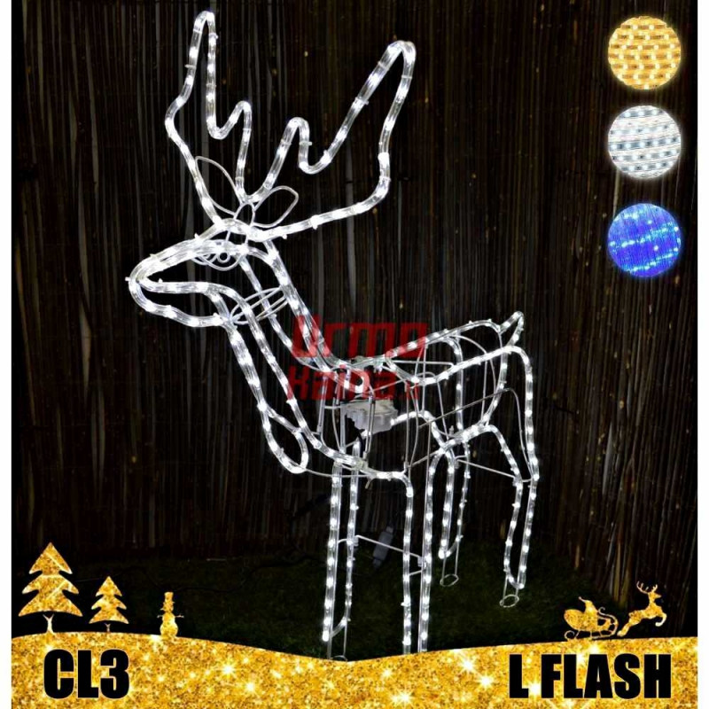 LED dekoracija 3D šviečiantis elnias L Flash CL3