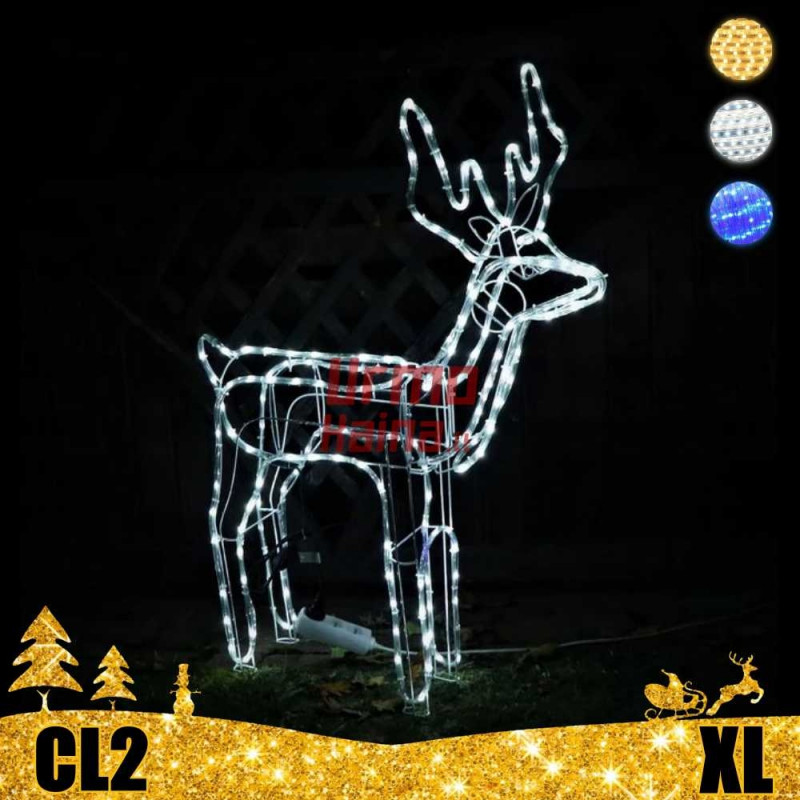 LED dekoracija 3D švečiantis elnias XL CL2