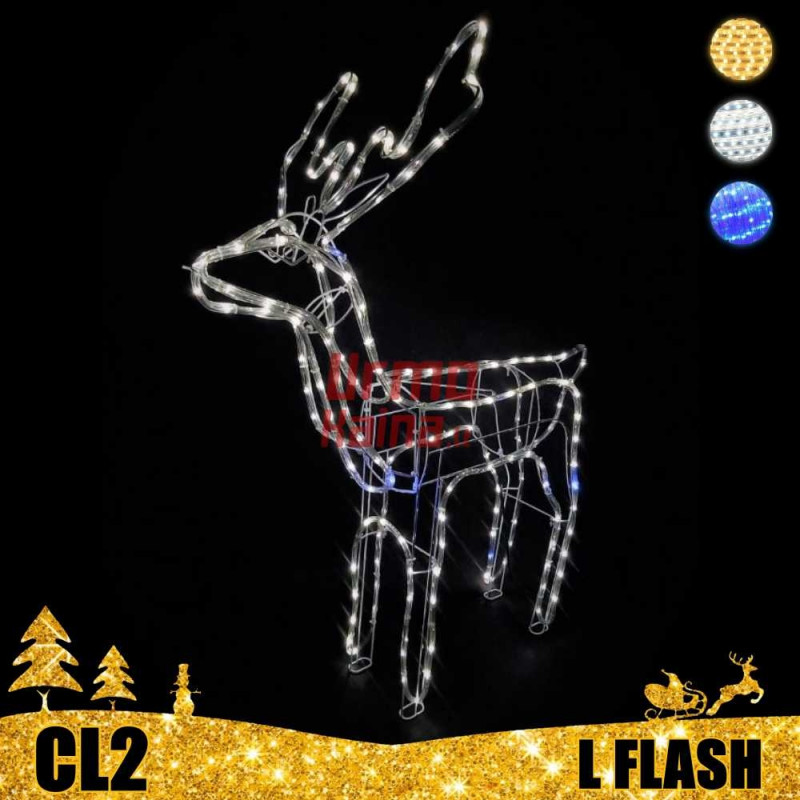 ED dekoracija 3D šviečiantis elnias L Flash CL2