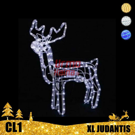LED dekoracija 3D švečiantis elnias XL judantis CL1