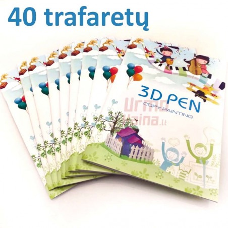 Trafaretų knygelė 3D piešiniams