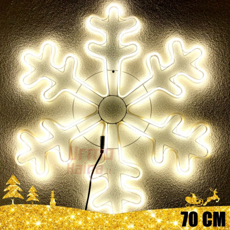 Kalėdinė LED dekoracija Snaigė Neon 70cm CL2 Multi