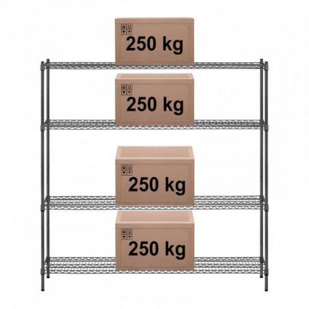 Sandėliavimo lentyna - iki 1000 kg - 4 lentynų - 450 x 1800 mm