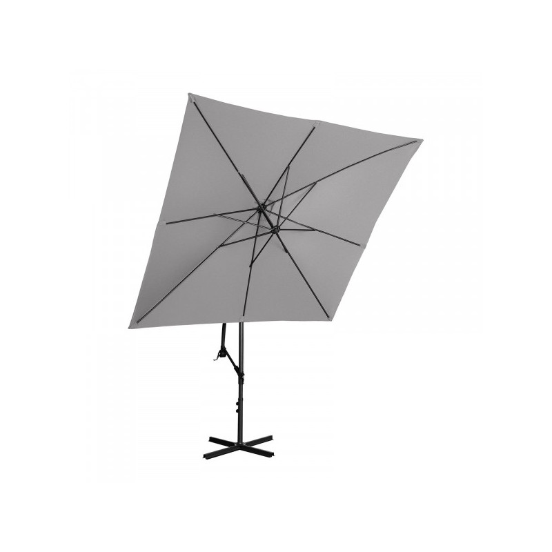 Pakabinamas sodo skėtis - 250 x 250 cm - tamsiai pilkas