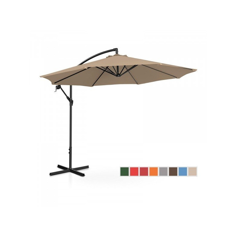 Pakabinamas sodo skėtis - 300 cm - smėlio spalvos