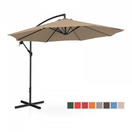 Pakabinamas sodo skėtis - 300 cm - smėlio spalvos
